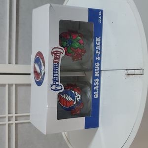 NWT GREATFUL DEAD Glass Mug 2 Pack